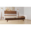 Structure de lit Harmony en bois massif de style plateforme avec tête de lit sculptée, style Mid-Century moderne, aucun sommier nécessaire, assemblage d'outils intelligents, capacité de 800 lb-1290066446-1290066444