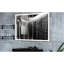 Miroir mural de salle de bain 60 po x 40 po avec DEL, imperméable, cadre en aluminium, 3 modes de couleur, système de commande tactile intelligent Fonctionnalité Réglages intensifs, Fonction