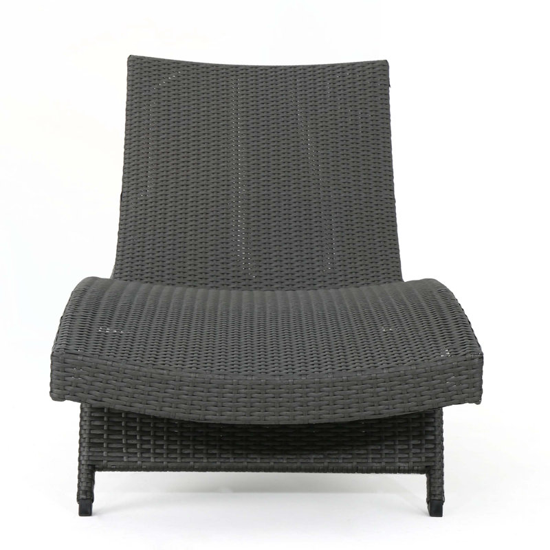 Ensemble de chaises longues inclinables 79,25 po Blaise, Gris