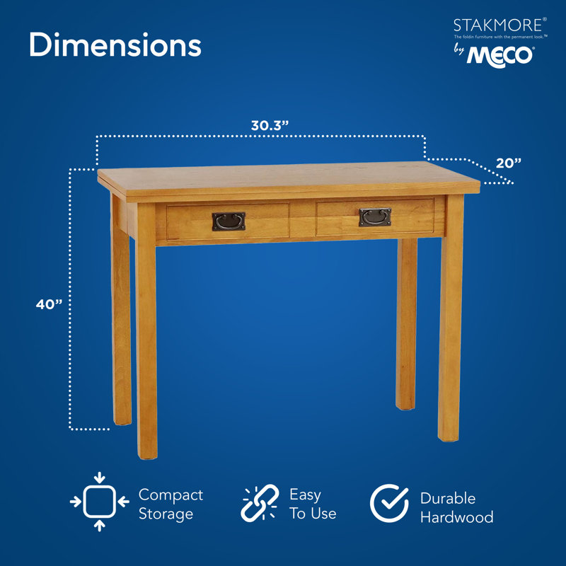Console en bois massif 20 po