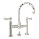 Georgian Era Widespread Bathroom Faucet with Drain Assembly