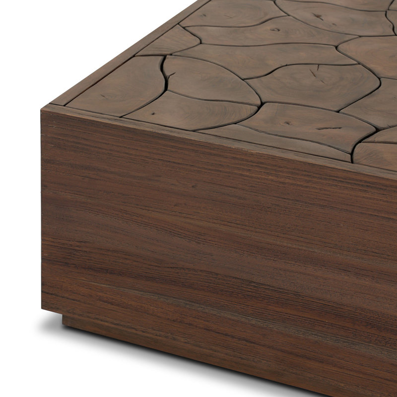 Ridge Outdoor Rectangular  Coffee Table-Stained Saddle Brown