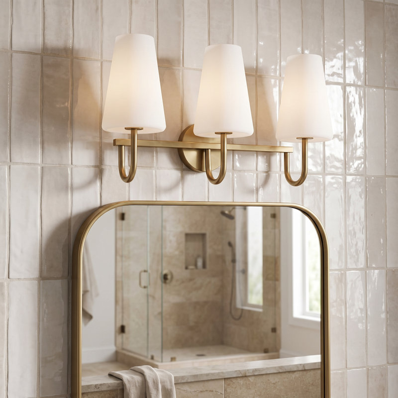 Averitt 3 - Light Dimmable Vanity Light, Aged Brass