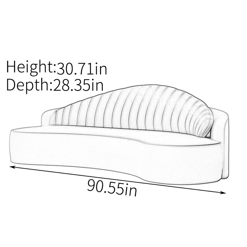 Kaegen, 30.71" H x 90.55" W x 28.35" D
