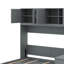 Grand lit escamotable avec bureau, tablettes et armoires