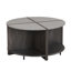 Table basse industrielle 2 - 4 pièces, grise, compacte pour divers espaces en pièces grises, espace de rangement