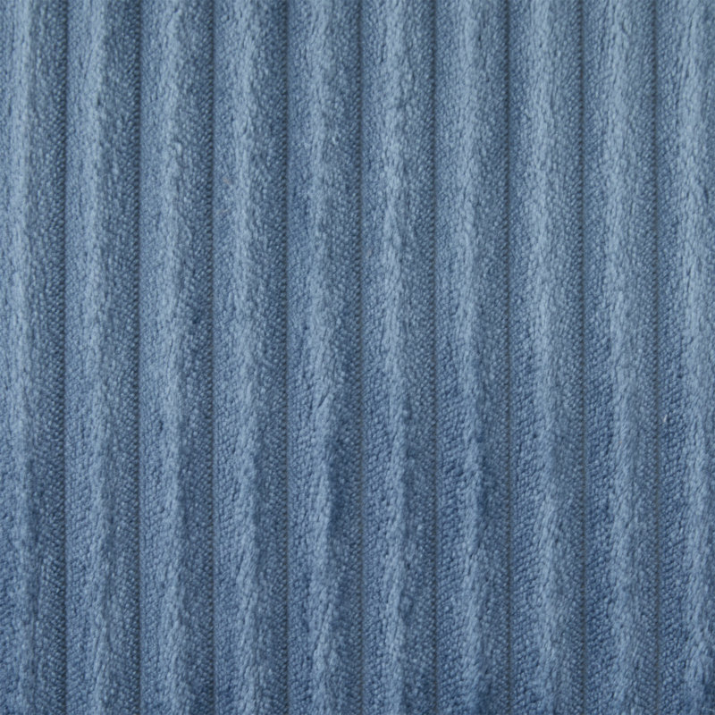 Canapé moderne sans méridienne 34,2 po, Velours côtelé bleu