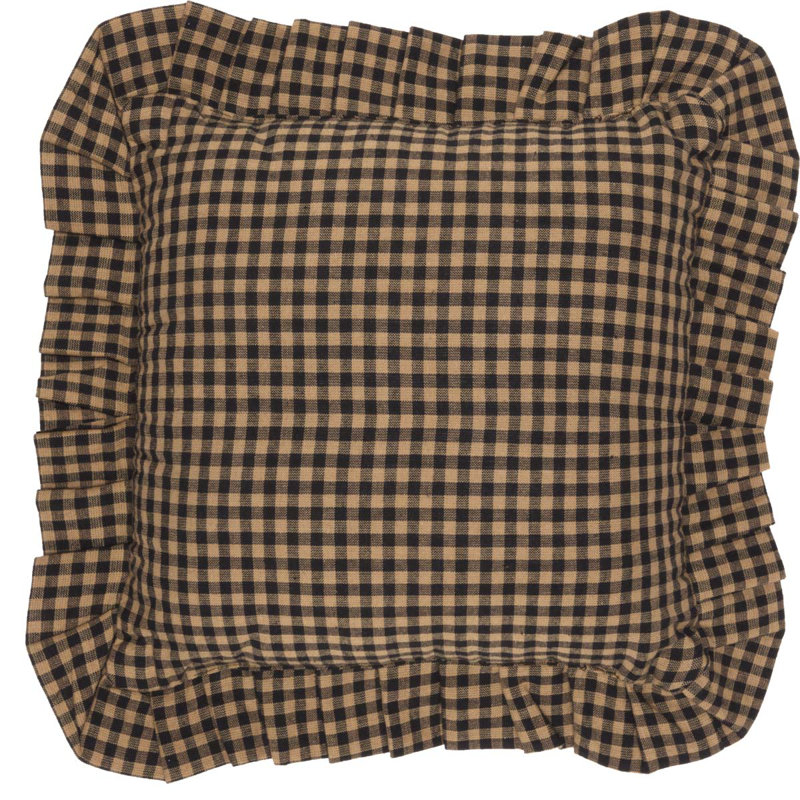 Farmhouse Star 10" Gray Cotton Accent Pillow