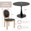 Ensemble de table de salle à manger ronde 31,5 "et 2 chaises à dossier rond-622080974-622080977