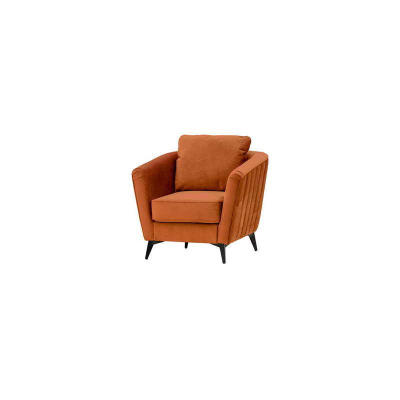 Upholstered Armchair, Orange