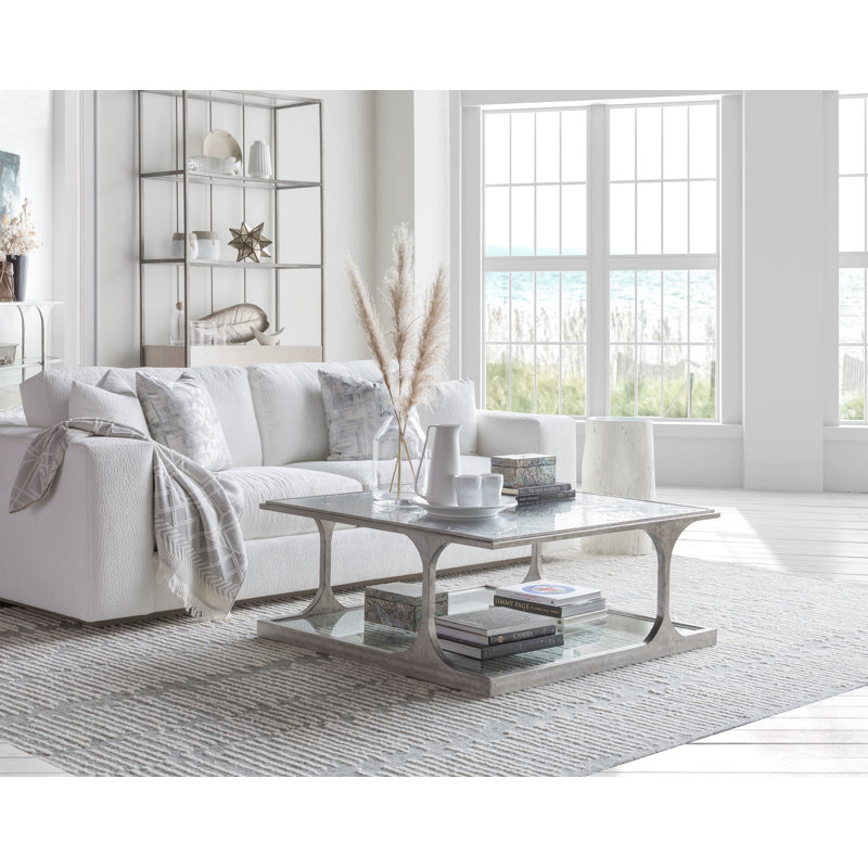Bond Street Square Coffee Table by Artistica Home, Silver