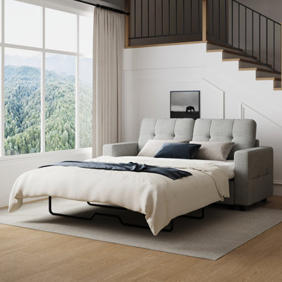Pull-Out Sleeper Sofa Bed Loveseat Couch
