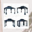 Pavillon de jardin à toit rigide avec double toit en acier galvanisé, structure en aluminium robuste, rideaux et filet pour patio, pelouse et jardin-113147037