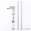 Robinet de salle de bain moderne, bec cascade, acier inoxydable 304, poignée simple, nickel brossé, contrôle de la température, débit d'eau chaude et froide 304, levier, qualité d'eau constante,