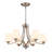 6-light Brushed Nickel Traditional Chandelier Pendant Light Fixture With Frosted Glass, Ceiling Lighting Hanging Lamp For Dining Room Living Room Bedroom-1295486794