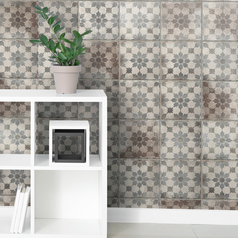 DAnticatto Decor 9" x 9" Porcelain Patterned Wall & Floor Tile