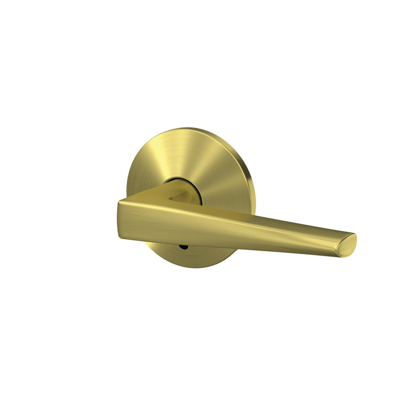 Eller Non-Turning Lever with Kinsler Trim, Satin Brass