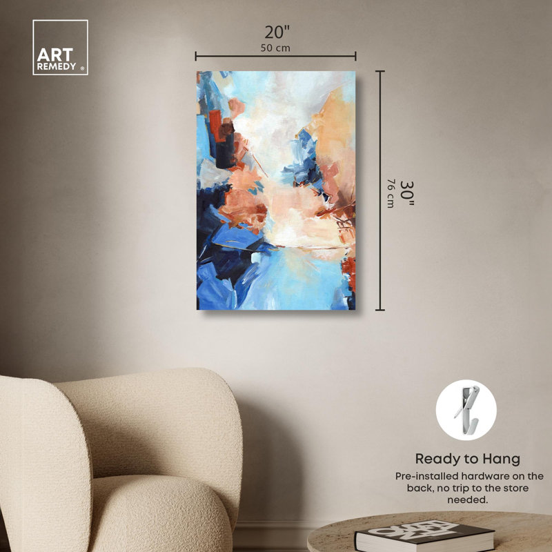 Break the Silence Canvas Abstracts colorés par , H 30 po x l 20 po, Toile tendue