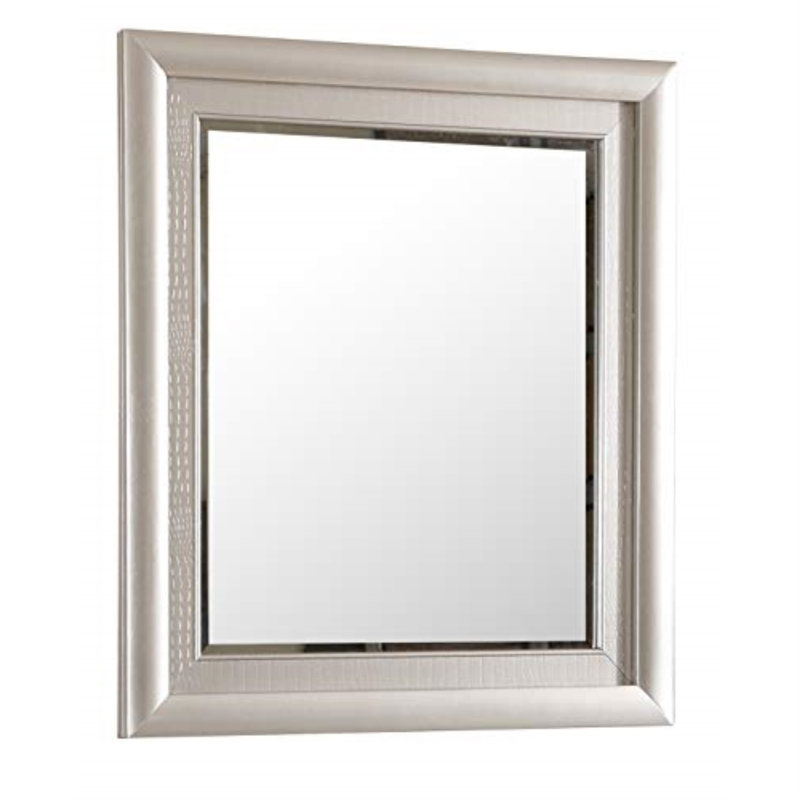 Rectangular Dresser Mirror, Silver Champagne