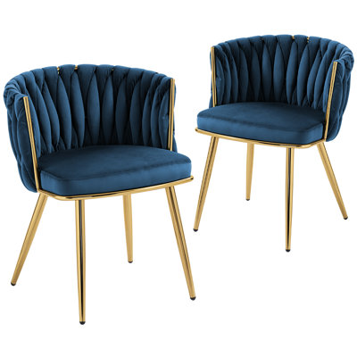 47.5cm H Velvet Upholstered Side Chair