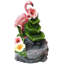 Fontaine flamant rose en résine 18,5 po