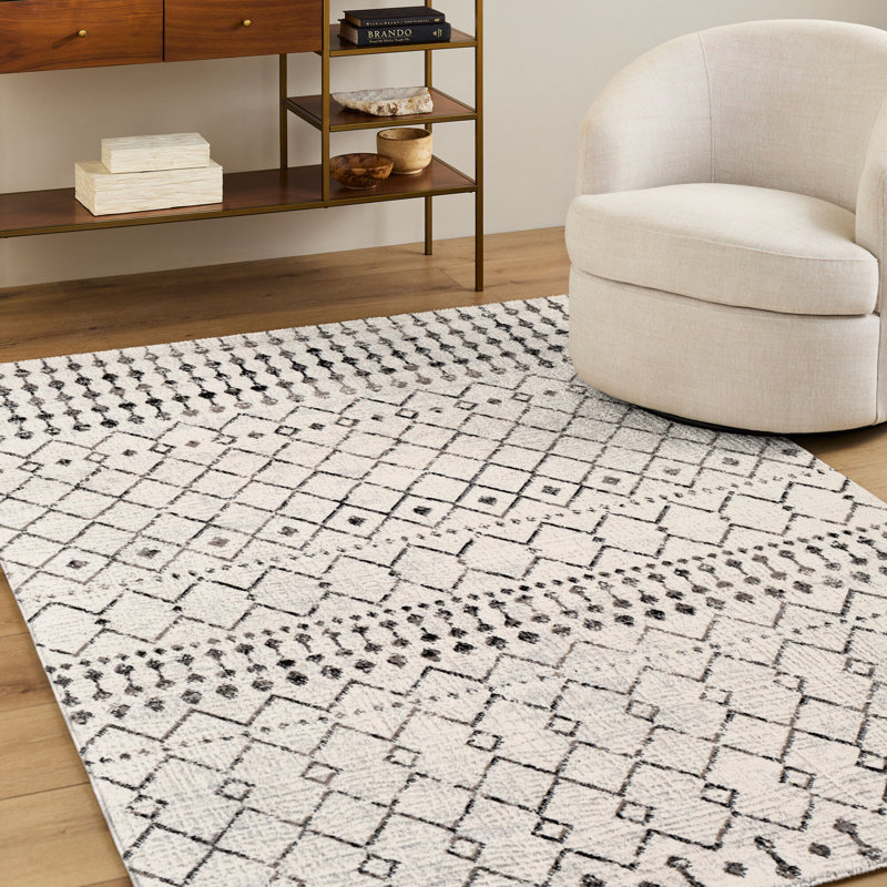 Malena Black/Off-White Rug, Rectangle 200 x 275 cm