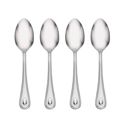 French Perle Dinner Spoons, Set of 4