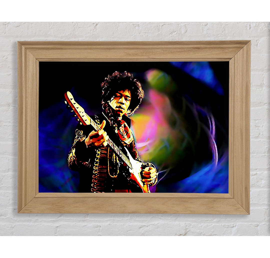 Jimi Hendrix Energy Field - Einzelner Bilderrahmen Kunstdrucke