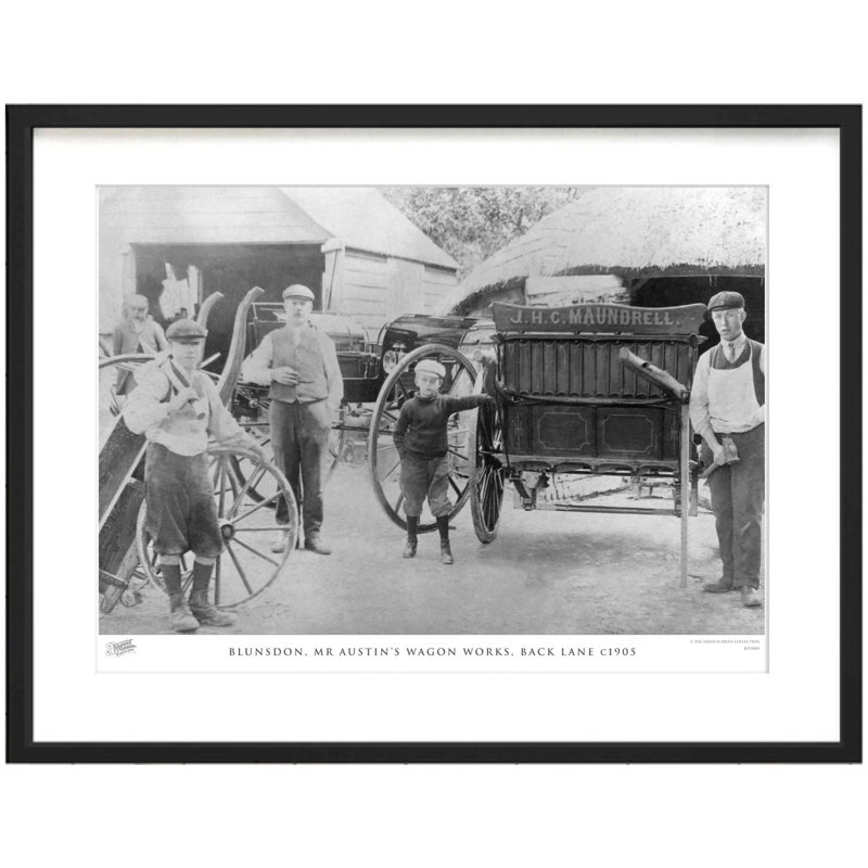 Blunsdon, Mr Austin's Wagon Works, Back Lane C1905 - Single Picture Frame Print, 60cm H x 80cm W x 2.3cm D