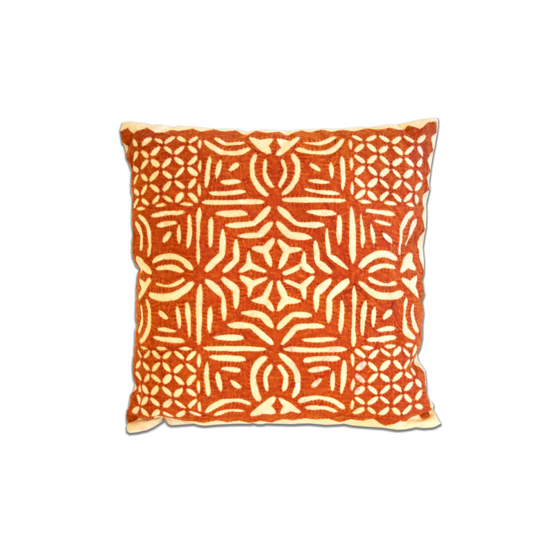 Coussin décoratif en coton, Orange