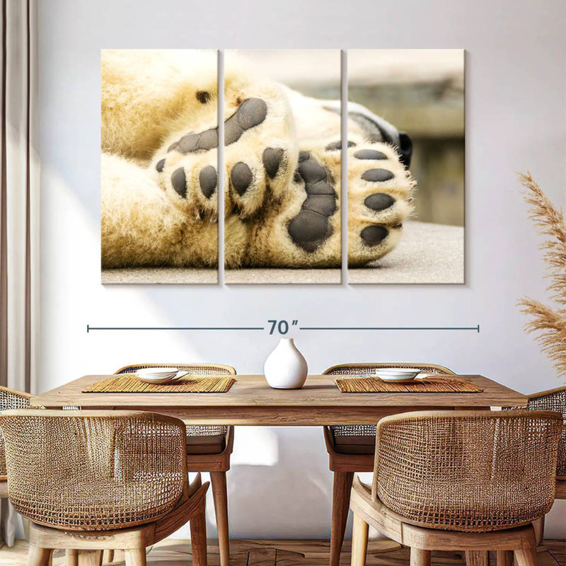 Brampt Polar Bear Paws, 24" H x 38" W