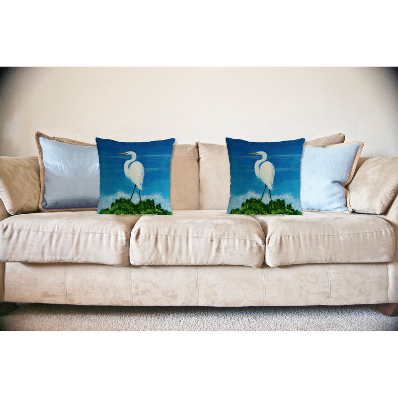 Coussin intérieur/extérieur Great Egret