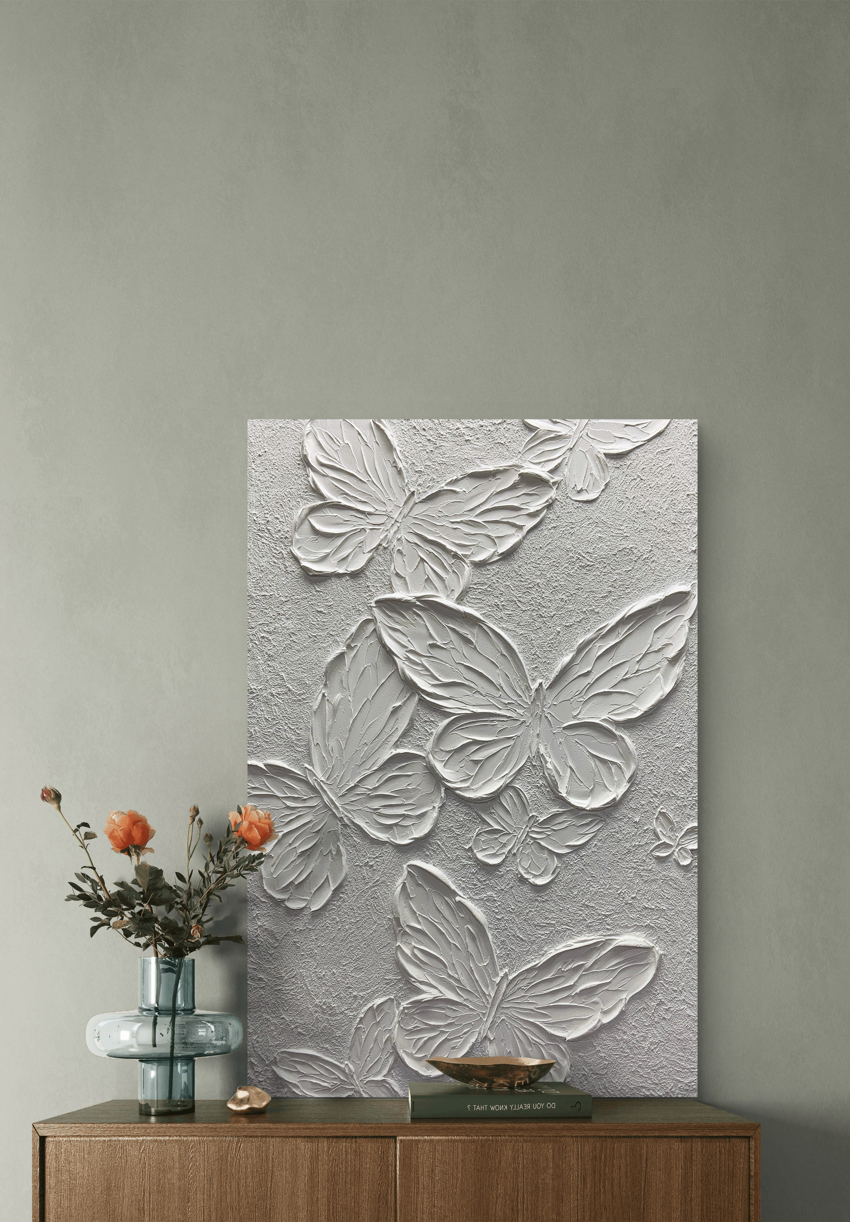 August Grove® " Textured Butterfly Canvas Wall Art " Painting Print ...