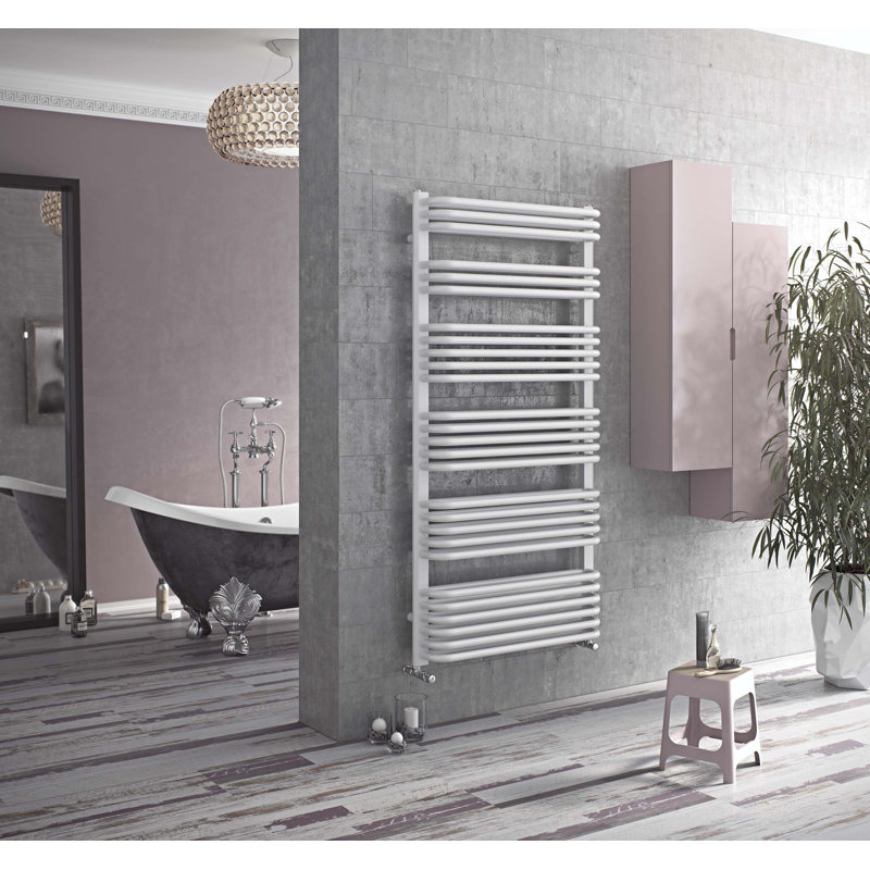 Anja Curved Towel Rail Heated Towel Rails, 151.6cm H x 63.2cm W x 5.5cm D