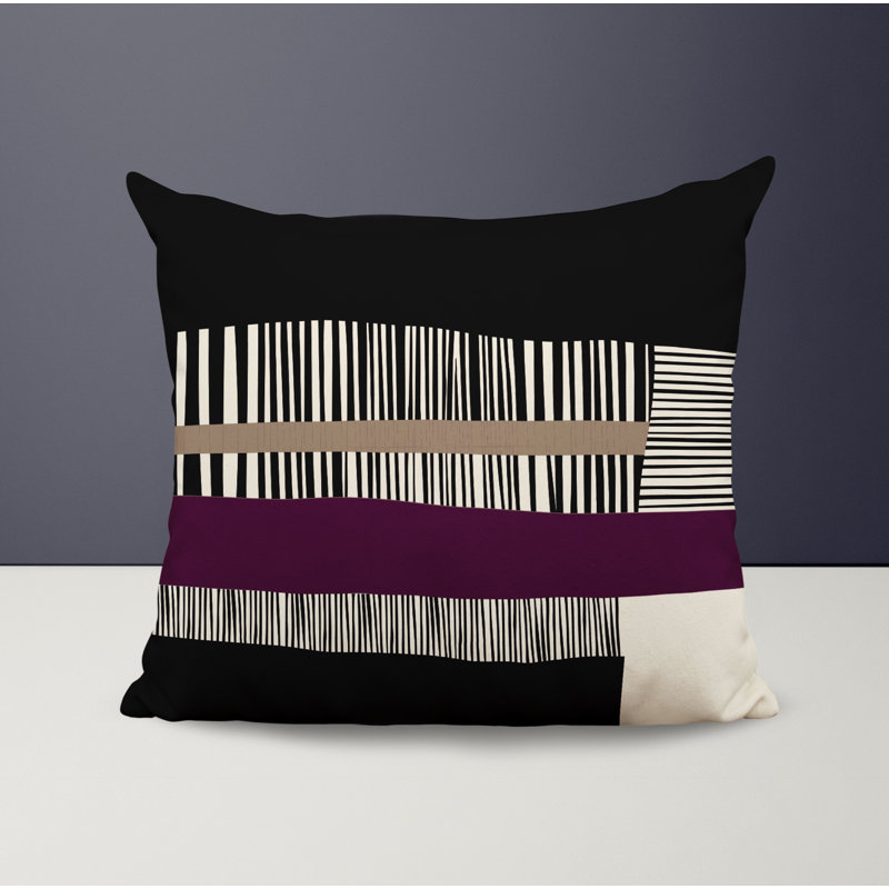 Jeté carré / extérieur en polyester Chamu, L 19 po x H 19 po, Mauve