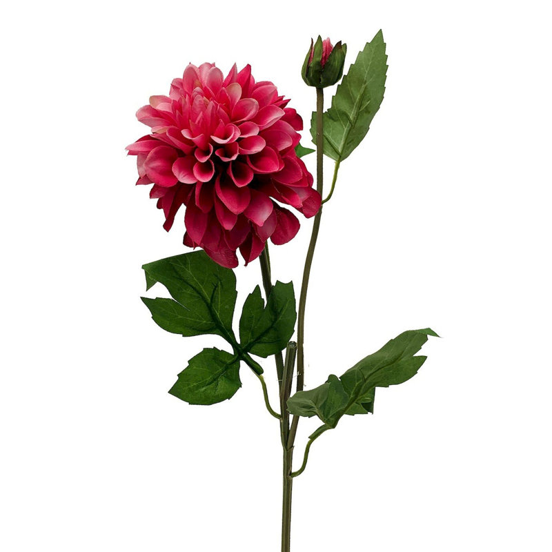 Tige de dahlia artificielle, Rose foncé
