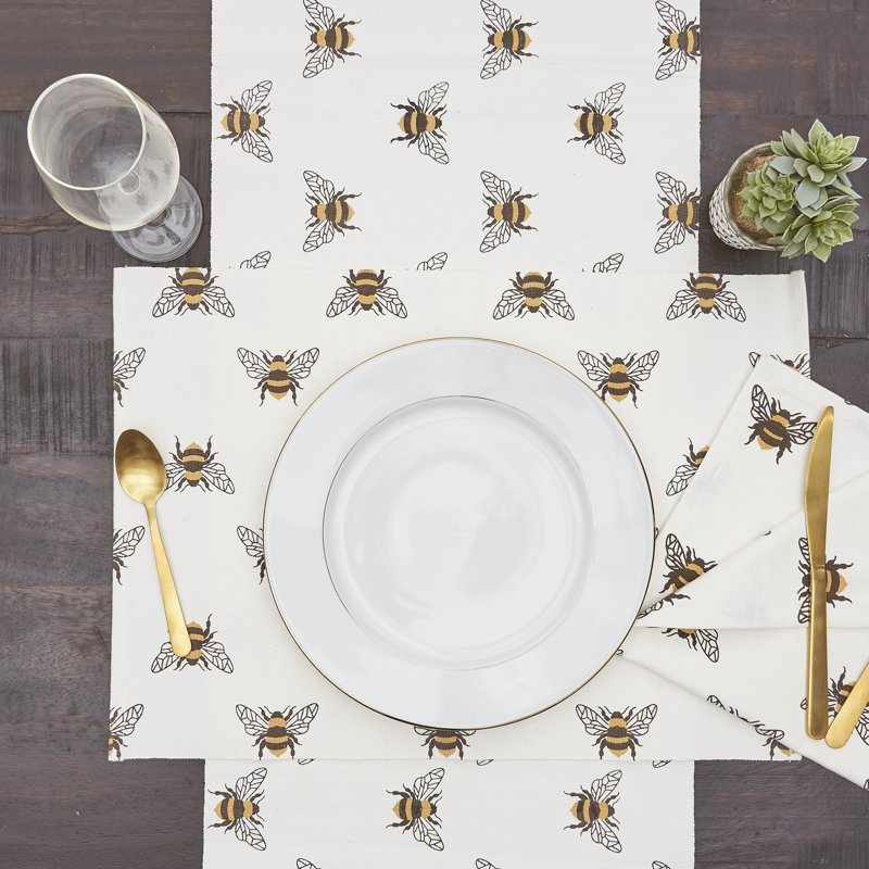 Bumble Bee Printed Cotton Kitchen Towel