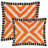 Kit Kemp x Annie Selke Arrows Linen Orange/Natural Embroidered Decorative Pillow-67633856-101901639