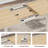 63" Large Extendable Dining Table for 4-8 People – Mid-Century Kitchen Table with Metal Frame and MDF Board-1024706851-1024706849