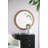 Round Mirror With Beaded Frame, Circle Wall Mirror