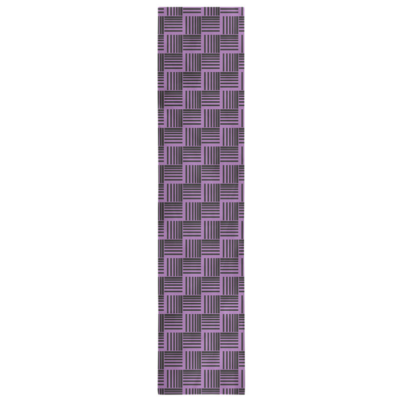 Fractured Stripes Table Runner, 16" x 90", Dark Rich Purple