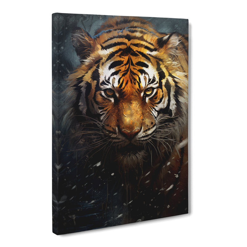 Tiger Modern - Wrapped Canvas, 60cm H x 40cm W x 3cm D
