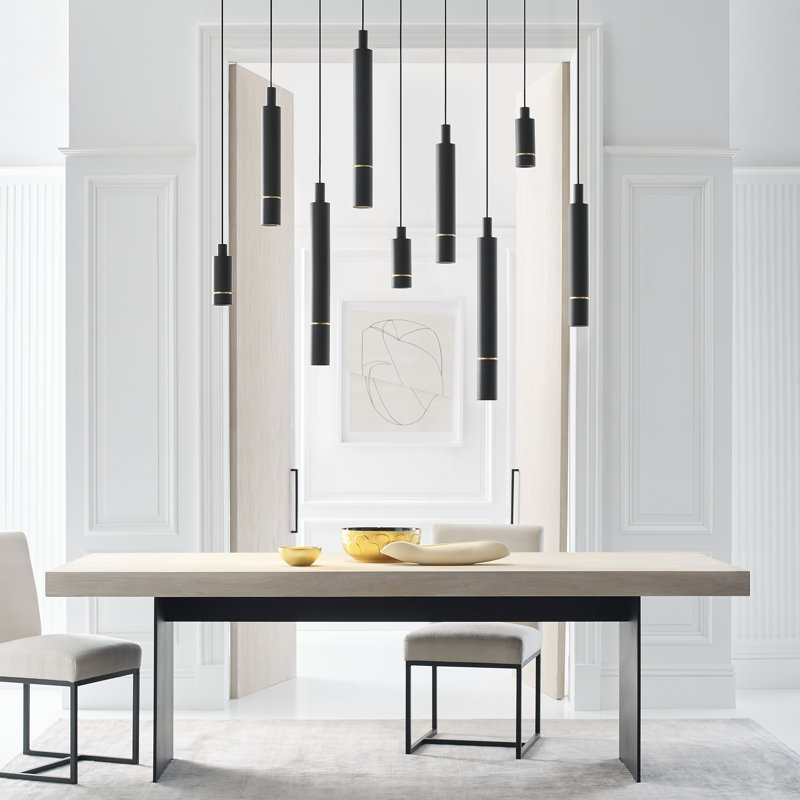 Sottile 1 - Light LED Pendant, 21" H x 3" W x 3" D, Natural Brass