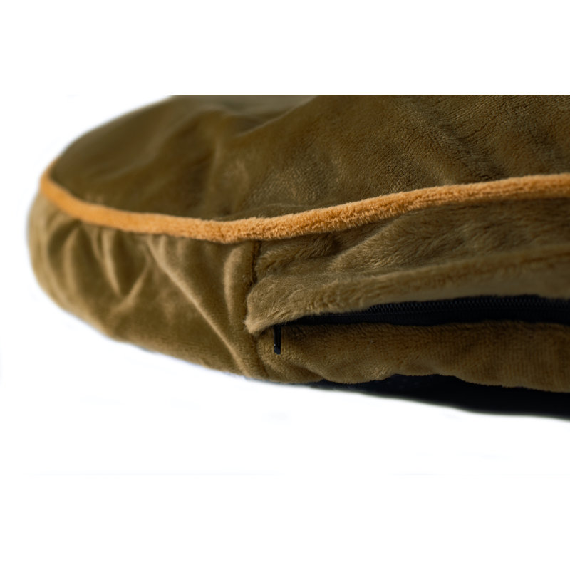 Small Sage Green Velvet Waterproof Outdoor Pet Bed
