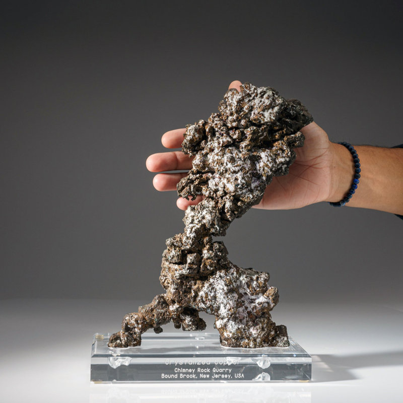 Crystallized Native Copper from Chimney Rock Quarry, Bound Brook, Somerset County, New Jersey