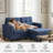 Kentrell 54"W Upholstered Loveseat with Ottoman-1198804890