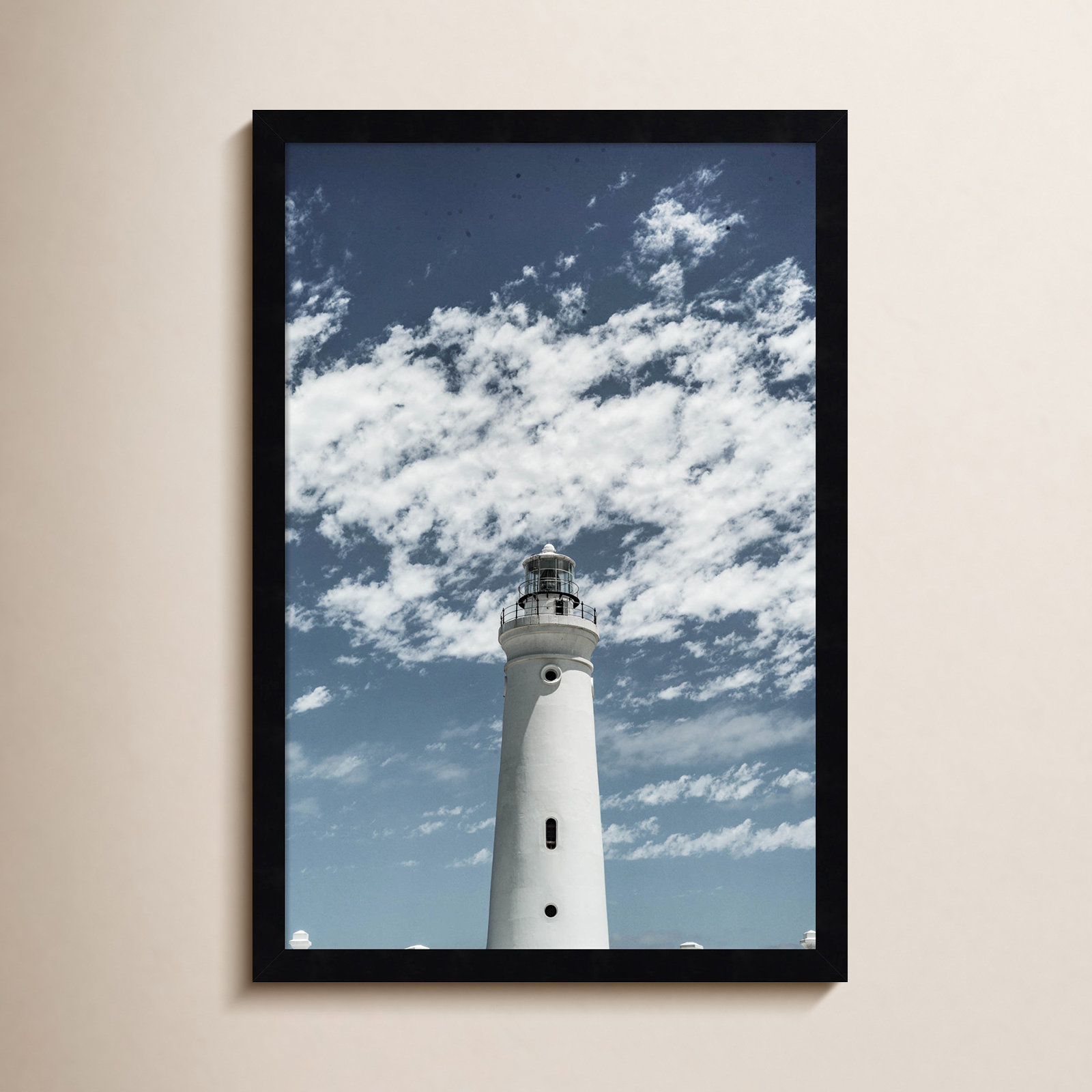 Cape Point Lighthouse Print, Black, 21" H x 15" W