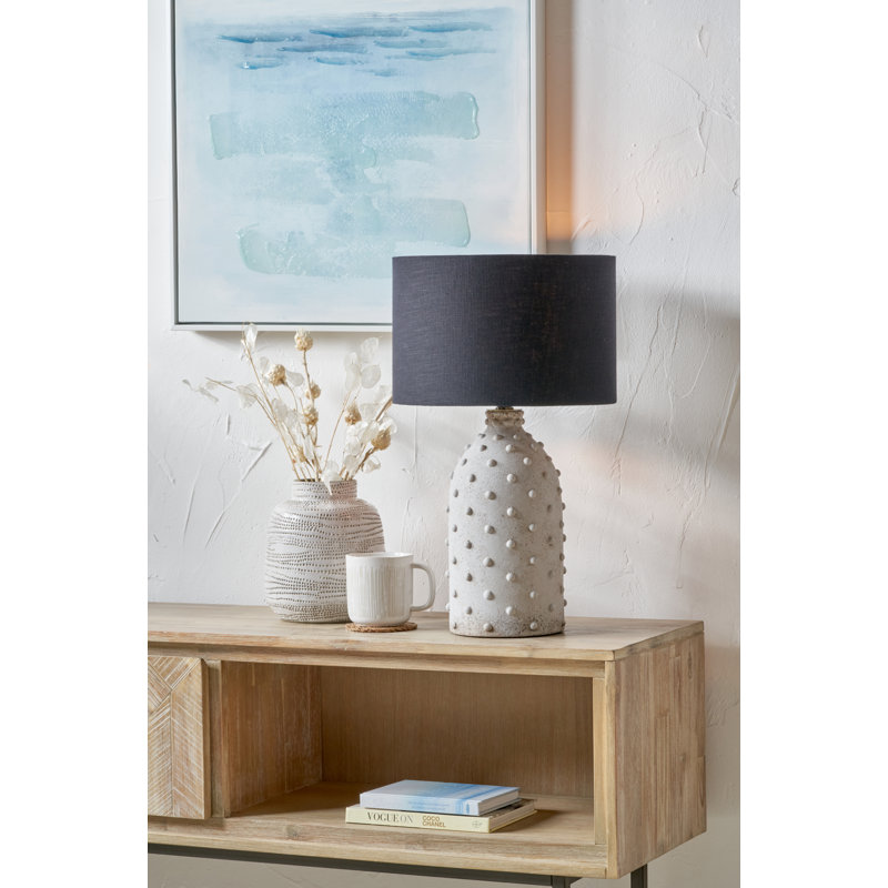 Aldarcie Earthenware Table Lamp, Grey