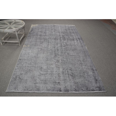 Grand tapis Oushak turc rétro dans un ton gris pour une décoration de chambre à coucher tribale