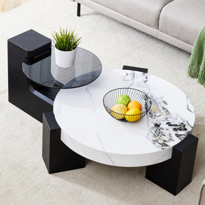 La table basse à deux étages détachable, le design élégant est plus précieux, et la conception détachable peut rendre l'utilisation de l'espace plus flexible et adapté à diverses scènes.